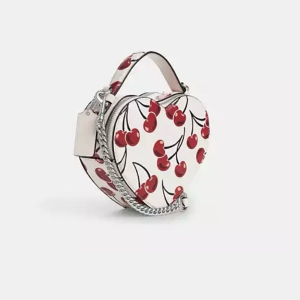 Coach Heart Crossbody Bag With Cherry Print